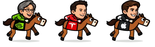 NVIDIA, Tesla and Apple racers from the Derby game